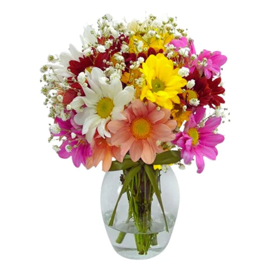 Arranjo de Flores do Campo em Vaso